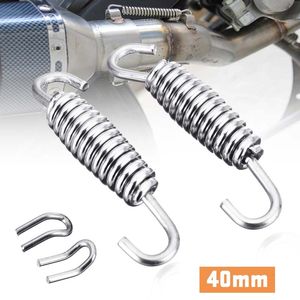 Sistema di scarico per moto in acciaio inossidabile da 40 mm Molle per silenziatore Gancio per tubi di scarico per moto Parti di riparazione per moto universali