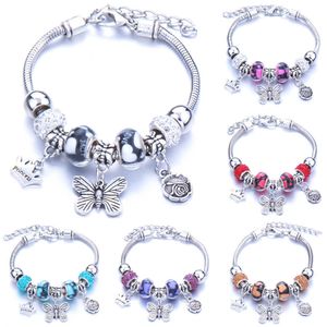 Braccialetti di braccialetti di braccialetti a 6 colori per perle di farfalla di marchio Braccialetti per donne Gioielli Fashion Girl Friendship GC536 GC536