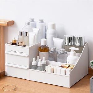 Multi-Stil-Schmuckschatulle für Kosmetik-Mädchen-Make-up-Organizer aus Kunststoff Schreibwaren Schublade Lagerbehälter Büro-Werkzeug 210922