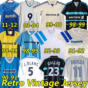 Wholesale DROGBA DESCHAMPS PIRES Maillot de foot Marseille retro soccer jerseys 1990 91 92 93 98 99 2000 03 04 11 12 Classic vintage Football Shirt BOLI PAYET PAPIN REMY VOLLER