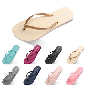 Nyaste billigare tofflor kvinnor skor flip flops trippel vit svart grön gul orange rosa röda kvinnans sommar hem utomhus strand slide sneaker