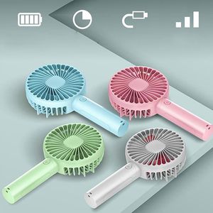 Handheld Fan Portable Mini Hand Held Fans with USB Rechargeable 3 Speed Personal Desk for Home Office Summer Travel