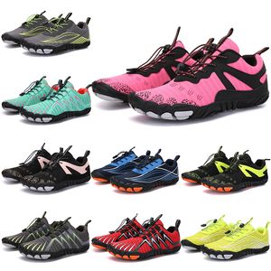 2021 Four Seasons Five Fingers Sports shoes Mountaineering Net Extreme Simple Running, Cycling, Hiking, green pink black Rock Climbing 35-45 fourty two