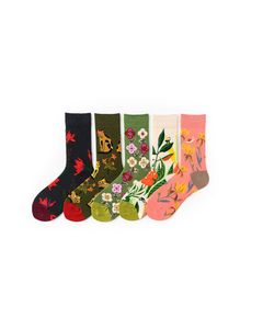 Kış Sıcak Karikatür Jakarlı Orta Tüp Çorap Sıcak Zemin Tutun Skid Kızlar Çorap 210415