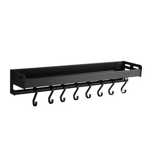 Aluminum Black Rack Storage Multifunctional Shelf Rack Organizer Arrangement for Home Kitchen Counter