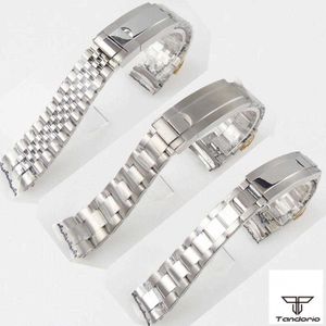 20mm Oyster/jubilee Style Watch Strap Watchband 904l Stainless Steel Bracelet Spare Parts Brushed/polished Glide Lock System H0915