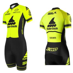 Racing set RollerBladespeed Sila Triathlon Skridskoåkning Skin Hud Män Speed ​​Lnline Roller Skate Set Ciclismo Team Jumpsuit