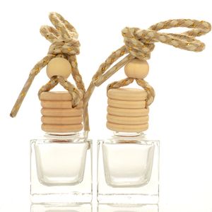 10ml Wiszący samochód Perfume Butelka Wisiorek Puste Przezroczyste Szkło Auto Ornament Olejek Oleje Dyfuzor Samochody Butelki DH8557