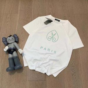 Paris Makas Tee Desen Pamuk Kısa Kollu Gevşek Rahat T-shirt Erkekler ve Kadınlar için, Rahat Nefes Boyutu S-5XL