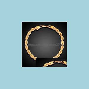 Link, joalheria18k Gold twist corda Twist Chain Bracelect