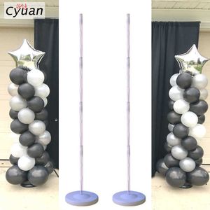 Adjustable Length Plastic Balloon Column with Base and Pole Balloons Holder Stand Support for Birthday Balloons Party Decoration 210626