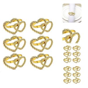 Napkin Rings Cirkel Delicate Buckle Elegante opvallende hoogwaardige gouden kleur