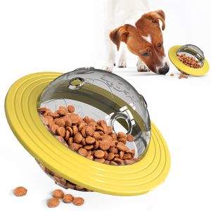 Brinquedo Interativo Dog Planet Quebra-Cabeça IQ Tratar Bola, Brinquedos para Mastigar Distribuidores de Alimentos para Cães Médios a Grandes Amarelo H02