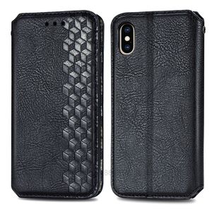 Business 3D Square Leather Wallet Cases For Iphone 13 12 11 Pro XR XS MAX 8 7 6 SE 2020 Cube Sparkle Suck Magnetic Closure Holder Stand Flip