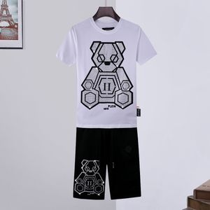 PLEIN BEAR Magliette da uomo CRYSTAL SKULL Tuta da uomo T-shirt Tute casual Jogger Top Shorts Set Tuta sportiva 147275