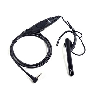 Xqf headset 2.5mm headset pin, 1xpin clip ear ptt microphone for motor talkabout portable radio tlkr t5 t8 walkie talkie t60 t80