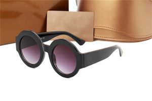Lyxig designer solglasögon solglasögon runt mode pc ram glas lins glasögon för man kvinna med ursprungliga fall lådor blandad färg