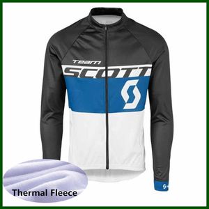 Pro Takımı Scott Bisiklet Jersey Erkek Kış Termal Polar Uzun Kollu Dağ Bisikleti Gömlek Yol Bisiklet Sıcak Yarış Giyim Açık Spor Y21050643