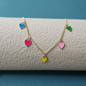 Wholesale women trendy long necklaces for sale - Group buy Pendant Necklaces Trendy Colorful Love Heart Necklace For Women Aesthetic Gold Long Chain Clavicle Collar Femme Jewelry
