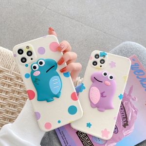 Lambskin three dimensional doll Stereoscopic dinosaur phone cases for iphone 11 12 pro max xr xs x 7 8 plus