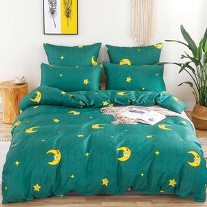 Alanna X Serie 05 Printed Solid Sängkläder Hem Sängkläder 4-7PCs Högkvalitativt härligt Mönster med Star Tree Flower 210615