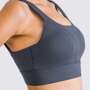 U-shaped Back Sports Underwear Yoga Outfits Women's Shockproof Upper Support Running Fitness Gym Traceless Splicing Short Bra Tank Tops