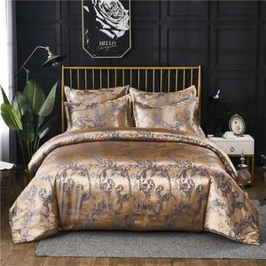 Luxus-Jacquard-Bettwäsche-Set im europäischen Stil, weich, gemütlich, Bettbezug, Kissenbezug, 2/3-teilig, volle Königin, King-Size-Bett-Set, Bettbezug 211007