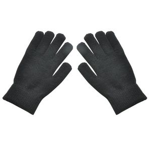 5本の指の手袋メンズとレディースニットウールの冬に乗って暖かいフリースソリッドカラーミトンガンズInvierno＃py10