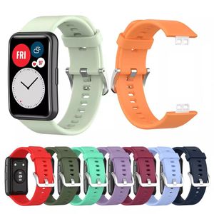 Band silikonowy dla Huawei Watch Fit Strap Pasek Wrist Band Wymiana Bransoletka Nadgarstek Miękki Correa Akcesoria Watchband