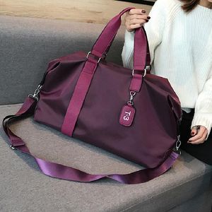 Duffel sacos moda mulheres patchwork fitness viagem ombro crossbody bagagem portátil à prova de água tecido de nylon grande capacidade de zíper