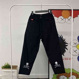 Mastermind Japão Crânio Bordado Imprimir Corduroy Casual Homens Calças Calças Masculinas Sweatpants Streetwear Techwear Calças de Carga H1223