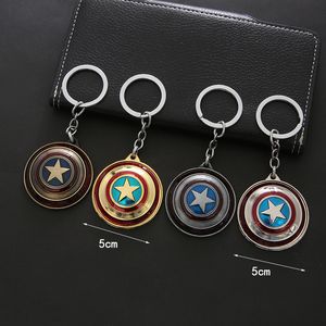 Wholesale usa key for sale - Group buy Key ring Captain USA shield Zinc Alloy Car Keychain creative small gift Keyring Pendant