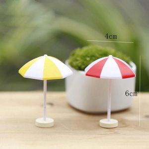 Dekorativa föremål figurer Sun Paraply Artificial Parasol Miniature Fairy Garden Home Hous Dekoration Mini Craft Micro Landscaping de