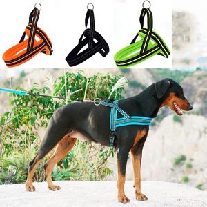 Dog Collars & Leashes Reflective Harness Soft Mesh Padded Pet Vest With Handle Adjustable Chest Strap For Small Medium Large Dogs