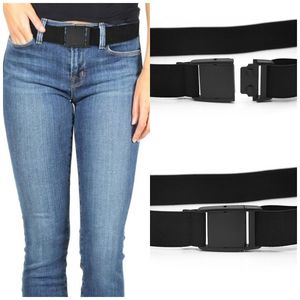 Paski 7 kolorów moda dla kobiet mężczyzn elastyczny pasek elastyczny regulowany pasek z płaską klamrą spodnie dżinsowe Cinturones