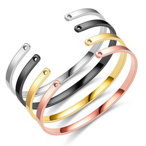 Nowa Moda Regulowana Bangle w kształcie litery C Bransoletka Kształt Steel Ze Stali Nierdzewnej Produkt Prezent Bankiet