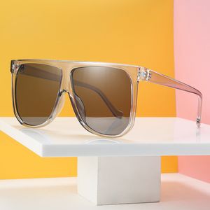 Moda Mulheres Big Frame All-in-One Óculos de sol Marca Designer Sun Óculos UV400 Lente de Alta Qualidade com Caixa e Casos