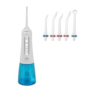 Aggiornato fai da te Water Flosser 4 modalità Cordless portatile ricaricabile denti dentali irrigatore 300 ml con 5 punte Jet