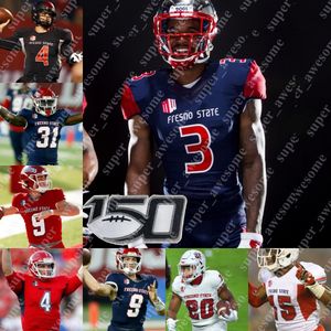 Fotbollströjor NCAA Fresno State Football Jersey Logan Fife Malik Sherrod Raymond Pauwels Jr Keric Wheatfall Ty Jones Elijah Gates LJ Early David Perales