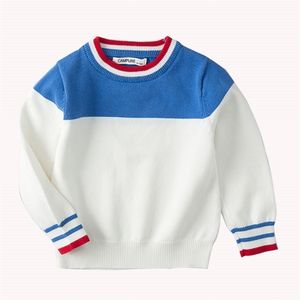 Baby Girls Sweater Autumn Spring Kids Knitwear Boys Pullover Stripe Knitted Children's Clothing 210521