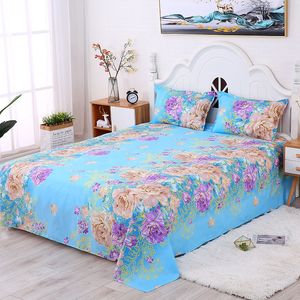 King Size Bed Sheet Single Double Queen Bed Linen Flat Sheet Set Bedding Sheet Sets ( Not Including Pillowcase ) Bedding F0151 210420
