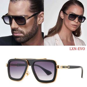 Güneş Gözlüğü 2022 Moda Serin LXN-EVO Tarzı Kare Pilot Erkekler Kadınlar Vintage Klasik Marka Tasarım Güneş Gözlükleri