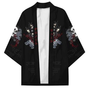 Death Note Ryuk Anime Haori Kimono Cosplay Kostymrockskjorta Vuxen Cloak Halloween Y0913