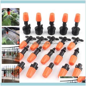 Forniture per l'irrigazione Patio, Prato domestico Attrezzature per l'irrigazione del giardino 10 ~ 100 pezzi Micro sistema di irrigazione a goccia Ugelli atomizzatori + giunti Matic Kit Ga