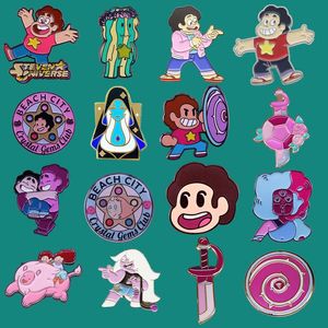 Pins, broscher Steven Quartz Universe Enamel Pins Brosch Samla Boy Lapel Badges Män Kvinnor Mode Smycken Gåvor Adorn Ryggsäck Krage