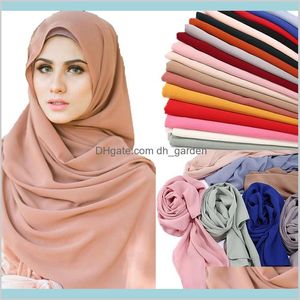 High Quality Crinkle Chiffon Hijab Scarf Shawls Ladies Muslim Fashion Plain Wraps Headband Long Scarvesscarf V0Hnq Scarves Kaz4W
