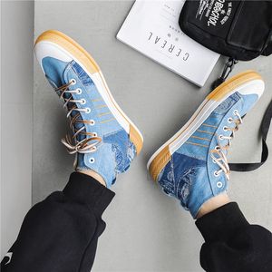 Mieszkanie High Top Casual Canvas Buty Autentyczne mężczyzn Kobiety Oddychające i lekkie trenerzy Sneakers Spacer