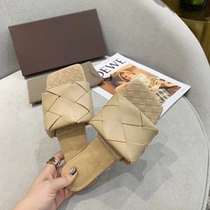 2021 Lido Sandals Women slippers leather mules squared sole high heel Sexy Black Orange sandal flat bottom 9cm shoe with box