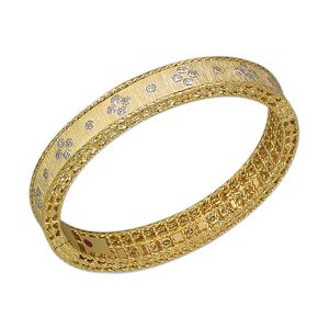 Trendiga nya kommande manschettarmband med stenkristall för kvinnor armband charm par kvinnliga damer gula guld färg armband indian167v