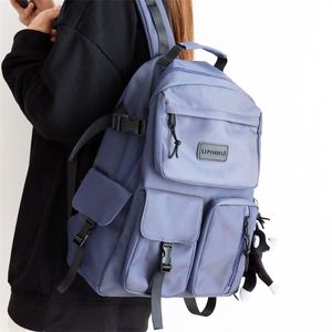 Högkvalitativ nylon Kvinnor Ryggsäck Kvinna Multi-Pocket Travel Rucksack Studentskola Väskor För Teenage Girls Boys 3 stilar 210922